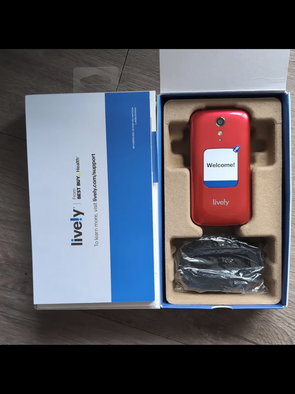 flip2 Red Senior-Friendly Cell Phone - Large Buttons & Simple Menu